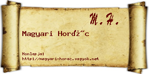 Magyari Horác névjegykártya